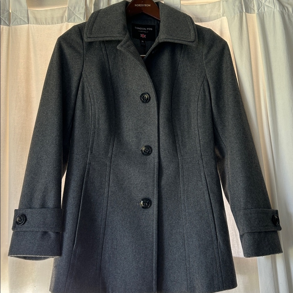 London Fog Gray Pea Coat - Picture 11 of 11